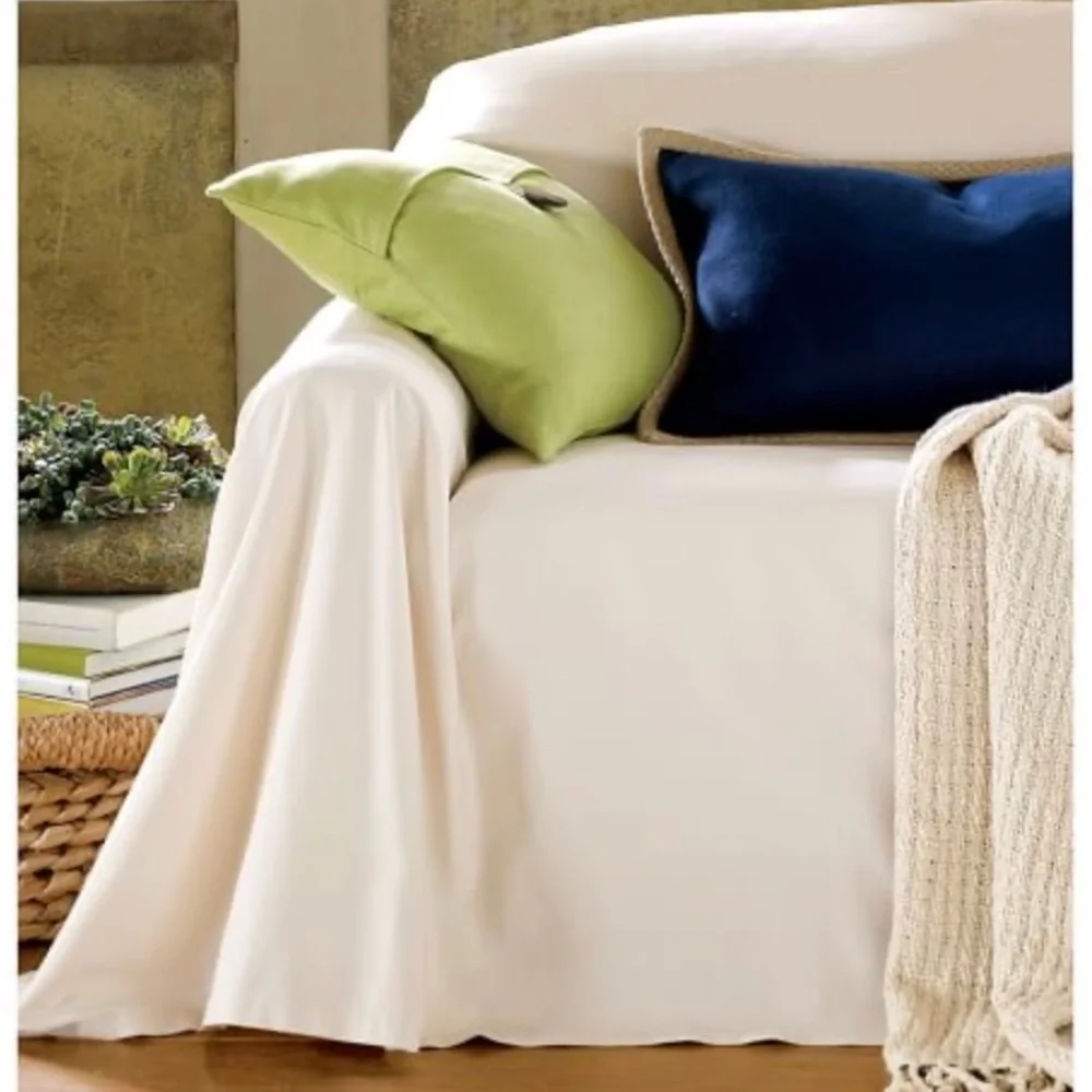 NWT! Pottery Barn Loose Sofa Cover in Cream/Bone Twill 112x170”